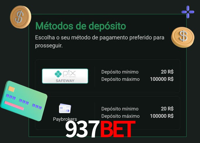 O cassino 937BETbet oferece uma grande variedade de métodos de pagamento